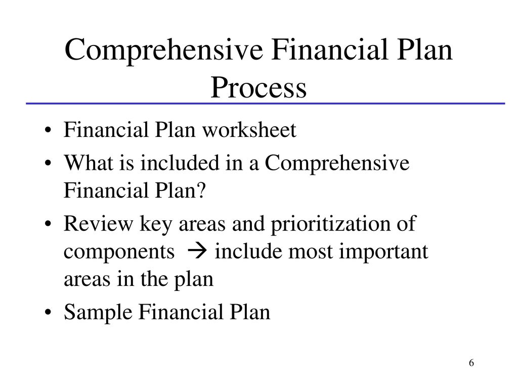 What is Comprehensive Financial Planning?